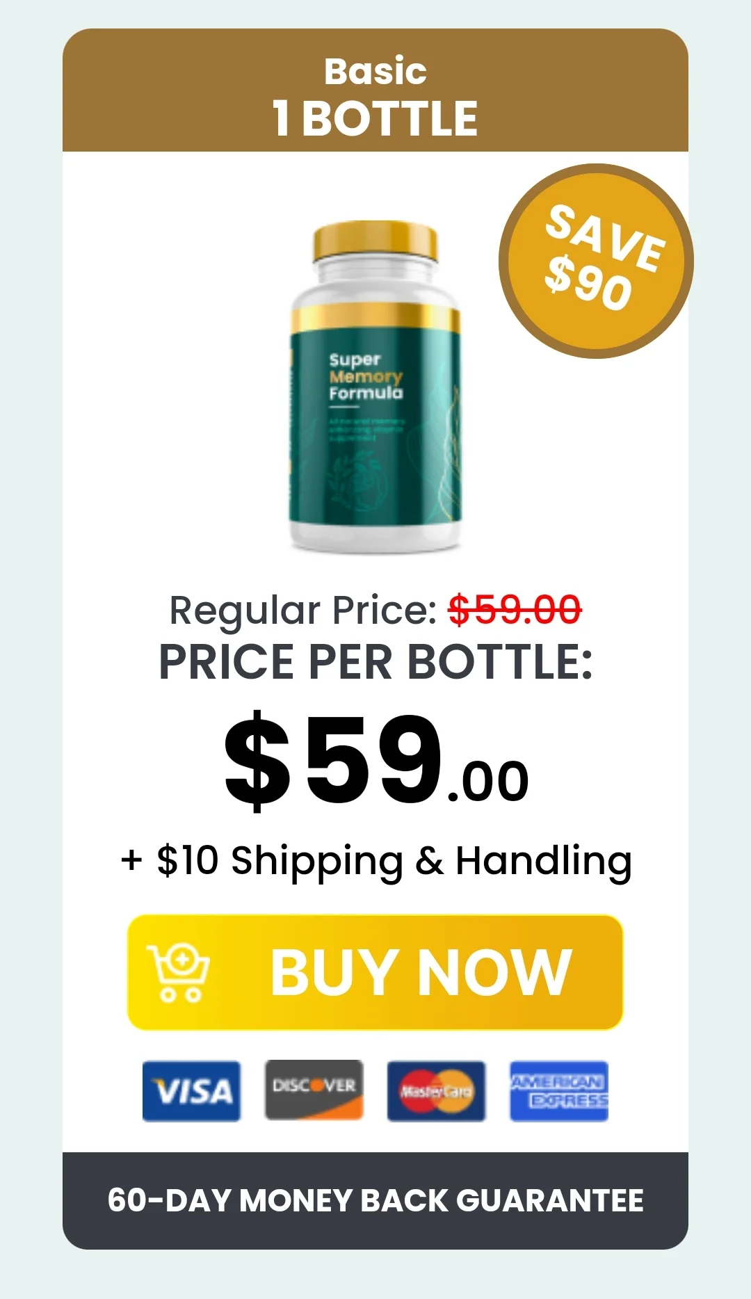 Super Memory Formula™ 1 bottle pricing